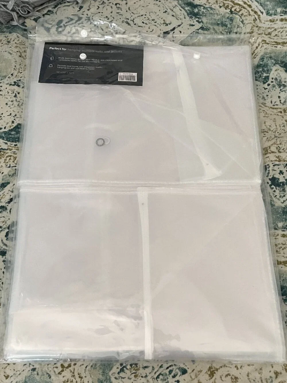 The Container Store Hanging Suit Bag Clear-NWT
